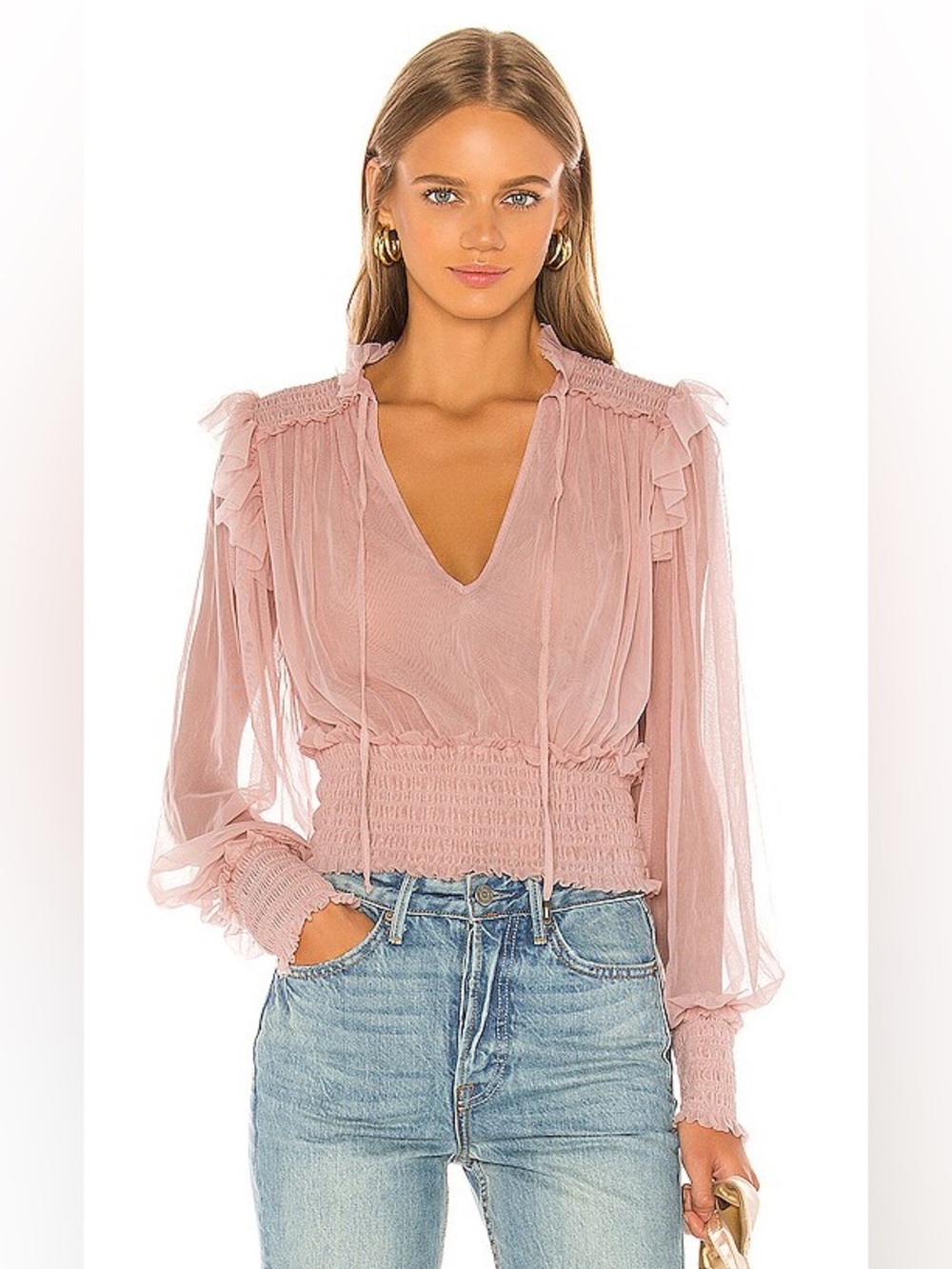 FREE PEOPLE Twyla Top in Dusty Mauve Size Medium